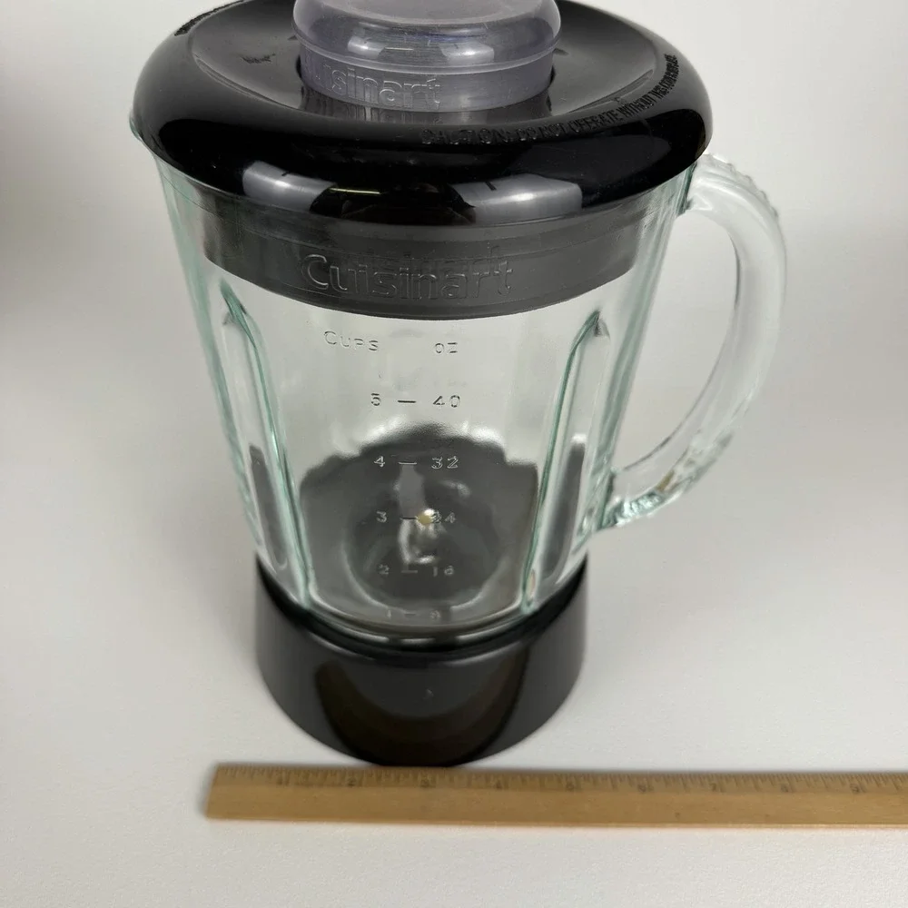 Cuisinart Smart Power Duet Processor Blender Glass Pitcher 48oz BFP-703CH Black